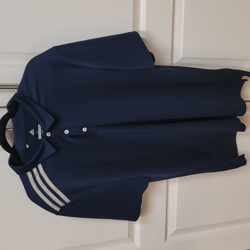 Men's Adidas large navy blue golf shirt